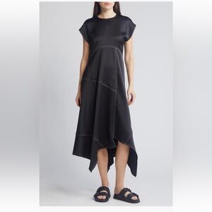 All Saints Agnes Cap Sleeve Handkerchief Hem Dress
